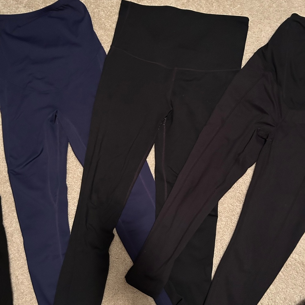 Motherhood Maternity Black and Navy Track Pants
